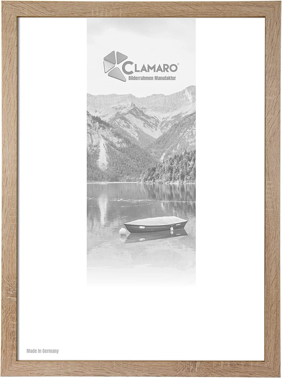 Clamaro Bilderrahmen Bilderrahmen Eiche Sonoma CLAMARO Collage nach Maß FSC® Holz Modern eckig M3016 80x100 in Eiche Sonoma