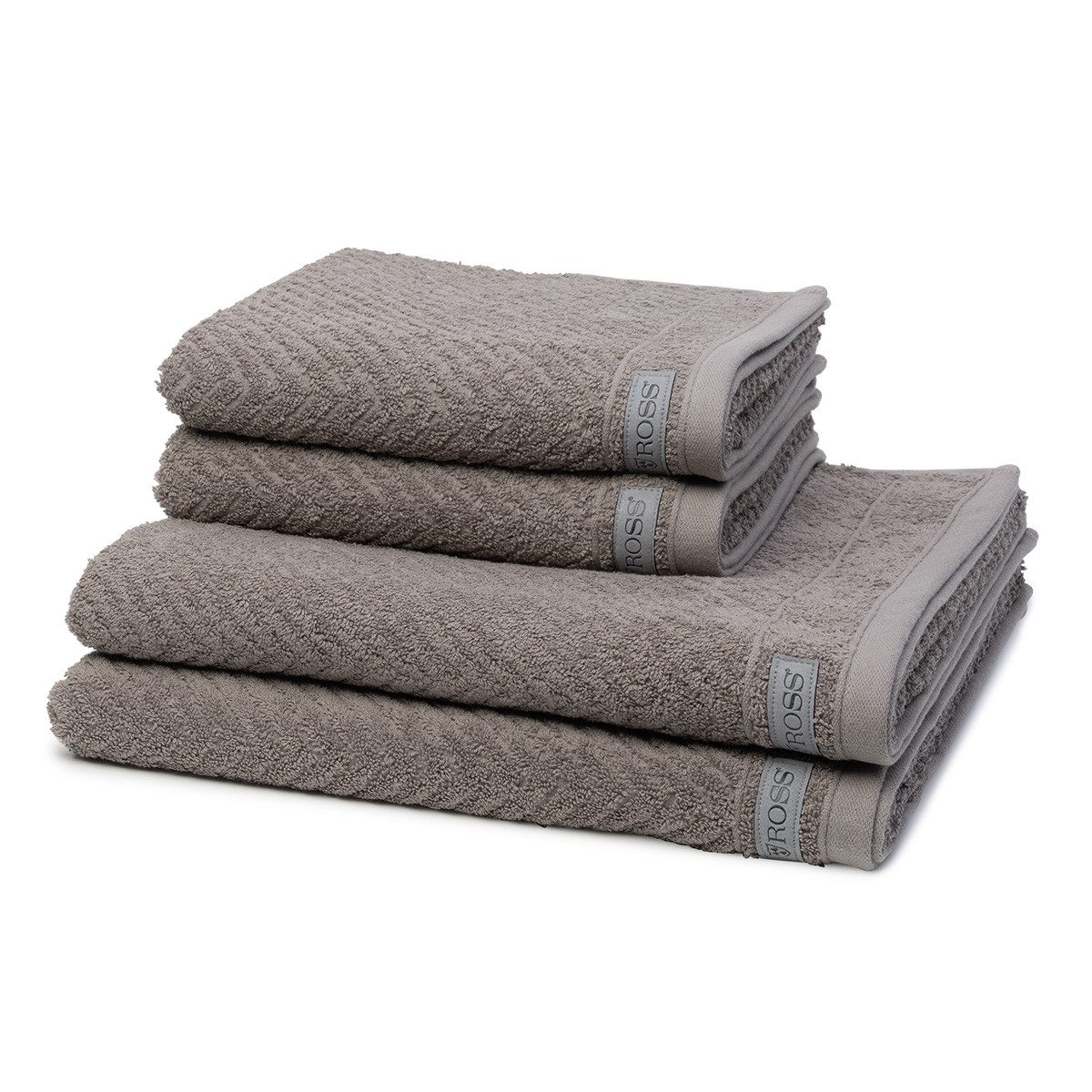 ROSS Handtuch Set Smart, Frottee (Spar-Set, 4-St), 2 X Handtuch 2 X Duschtuch im Set - Baumwolle - Saugstark
