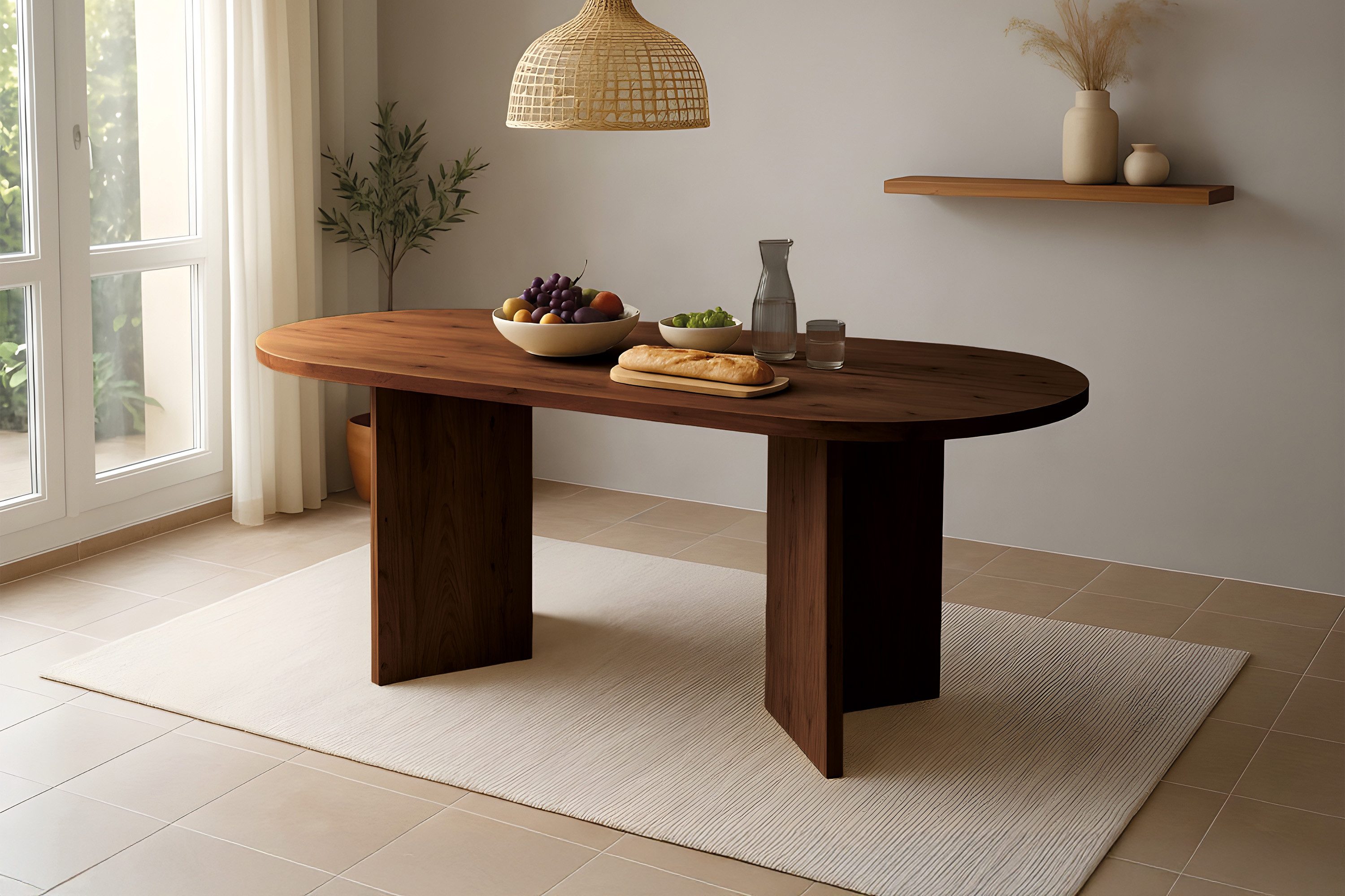 SAM® Esstisch Leandro, massives Akazienholz, ovale günstig online kaufen