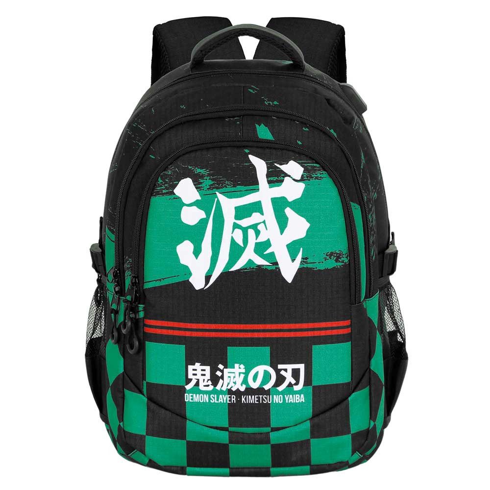 Karactermania Laptoprucksack Demon Slayer großer Running Rucksack Tagesrucksack Alltagsrucksack, USB-Anschluss für elektronische Geräte