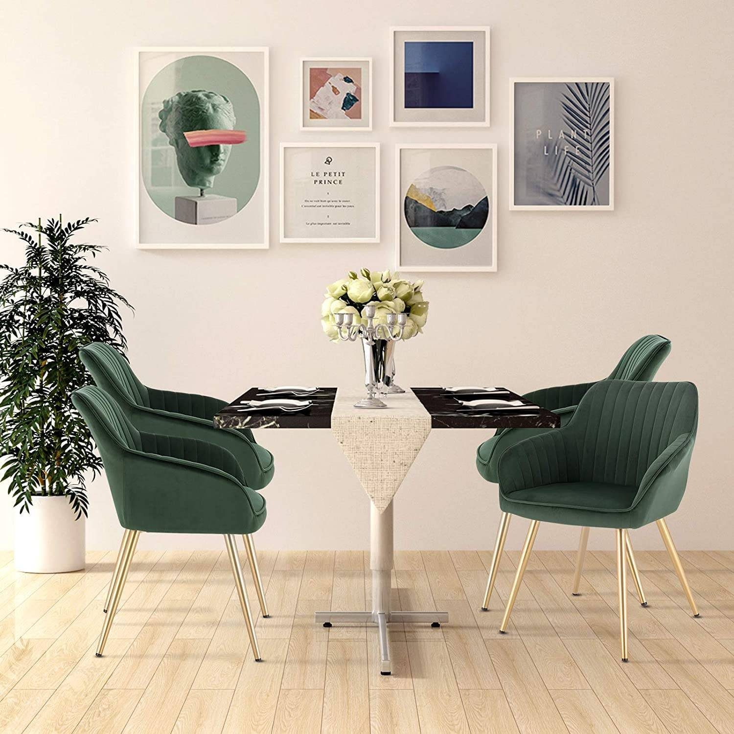 EUGAD Esszimmerstuhl (4 St), Metallbeine und günstig online kaufen