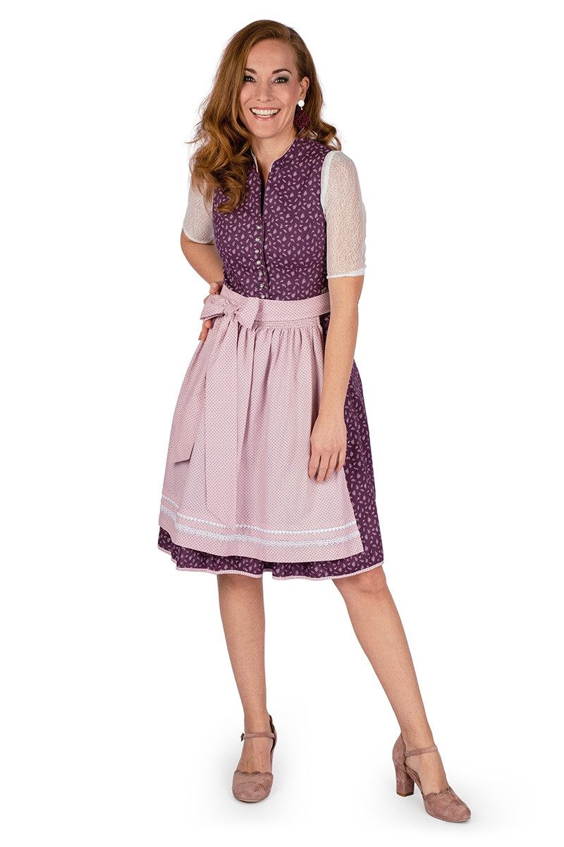 MarJo Dirndl Retro Dirndl 2tlg. - MIRIAM - pflaume/rosé – Bild 4 von 4