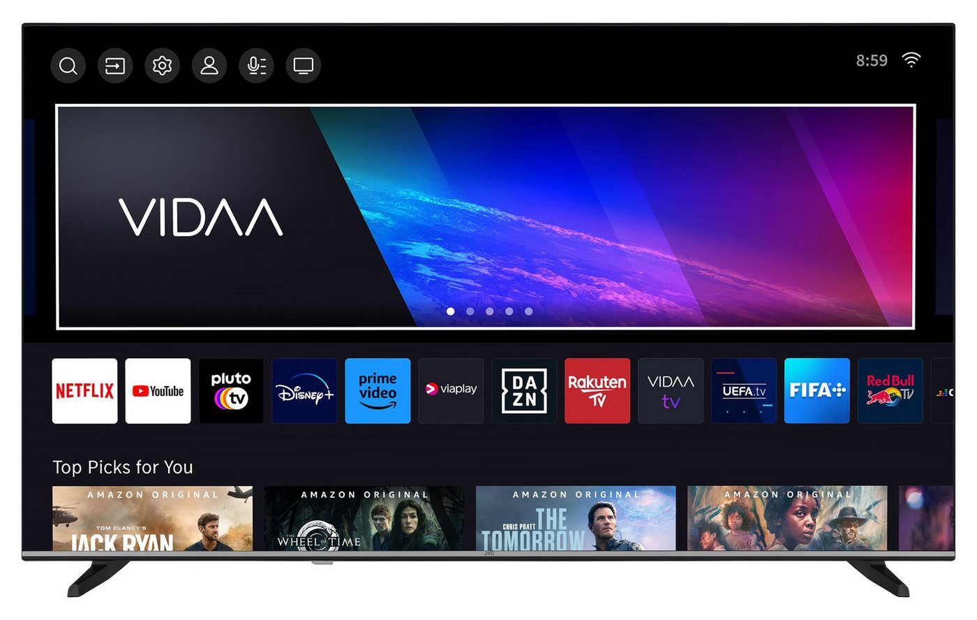JVC LT-43VD3555 LCD-LED Fernseher (108 cm/43 Zoll, 4K Ultra HD, VIDAA Smart TV, VIDAA Smart TV, HDR, Triple-Tuner) schwarz ! RABATT: 19.86% JVC LT-43VD3555 LCD-LED Fernseher (108 cm/43 Zoll, 4K Ultra HD, VIDAA Smart TV, VIDAA Smart TV, HDR, Triple-Tuner) schwarz ! RABATT: 19.86%