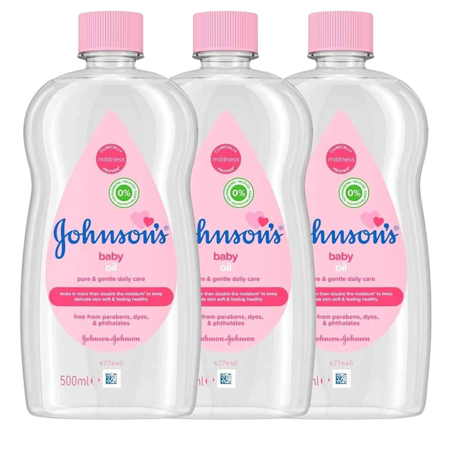 Johnson & Johnson Körperöl 3 x Johnsons & Johnsons Baby Öl Mild Ohne Farb- und Konservierungsstof