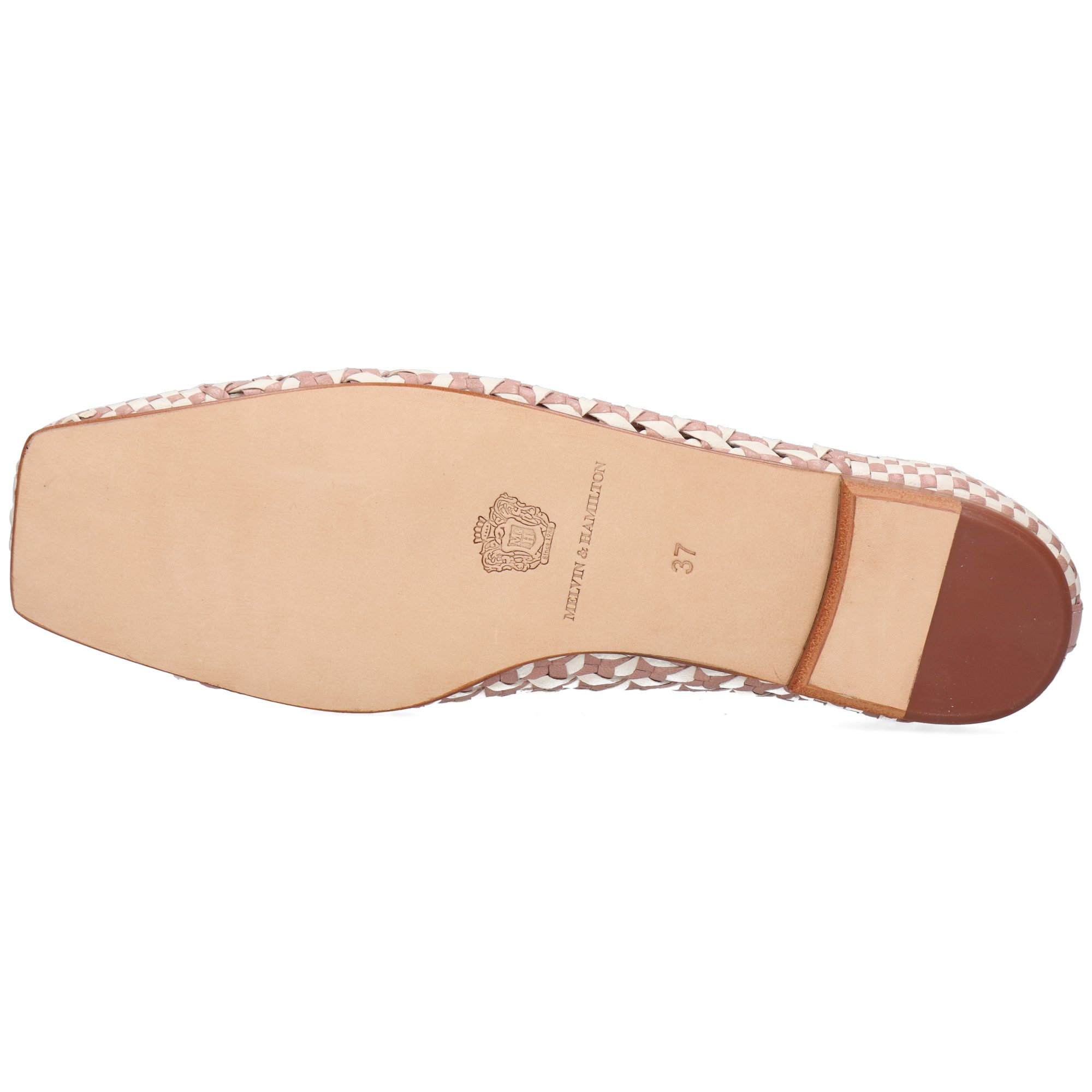 Melvin & Hamilton Elyssa 1 Leder-Geflochtene Schuhe für Damen Ballerina Flache Absätze, Echtes Leder, Von Hand geflochten