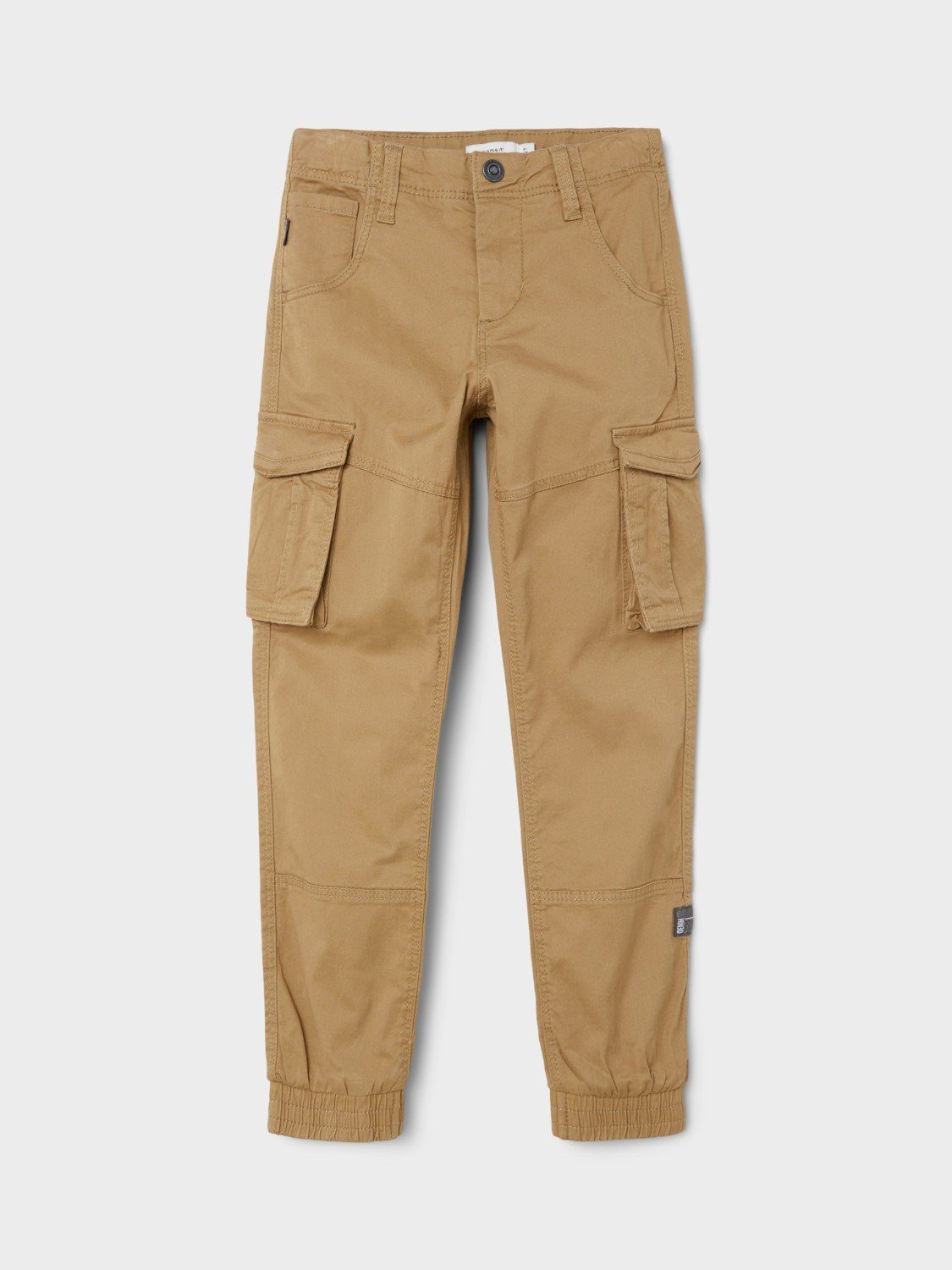 Name It Cargohose Cargo für Freizeithose NKMRYAN für Unisex Baumwolle Regular Fit unifarben elastisch Reißverschluss
