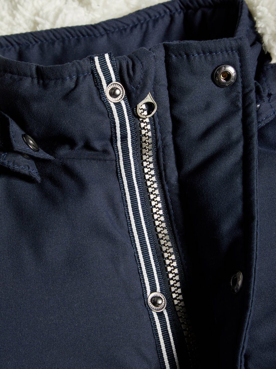 Name It Winterjacke Name It Jungen Parka wattiert mit Kapuze in blau mit abnehmbarer Kapuze