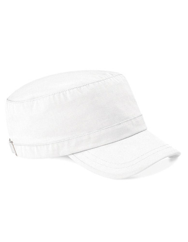 Beechfield® Army Cap Cuba-Cap Kappe gewaschene Baumwolle Vorgeformte Spitze White