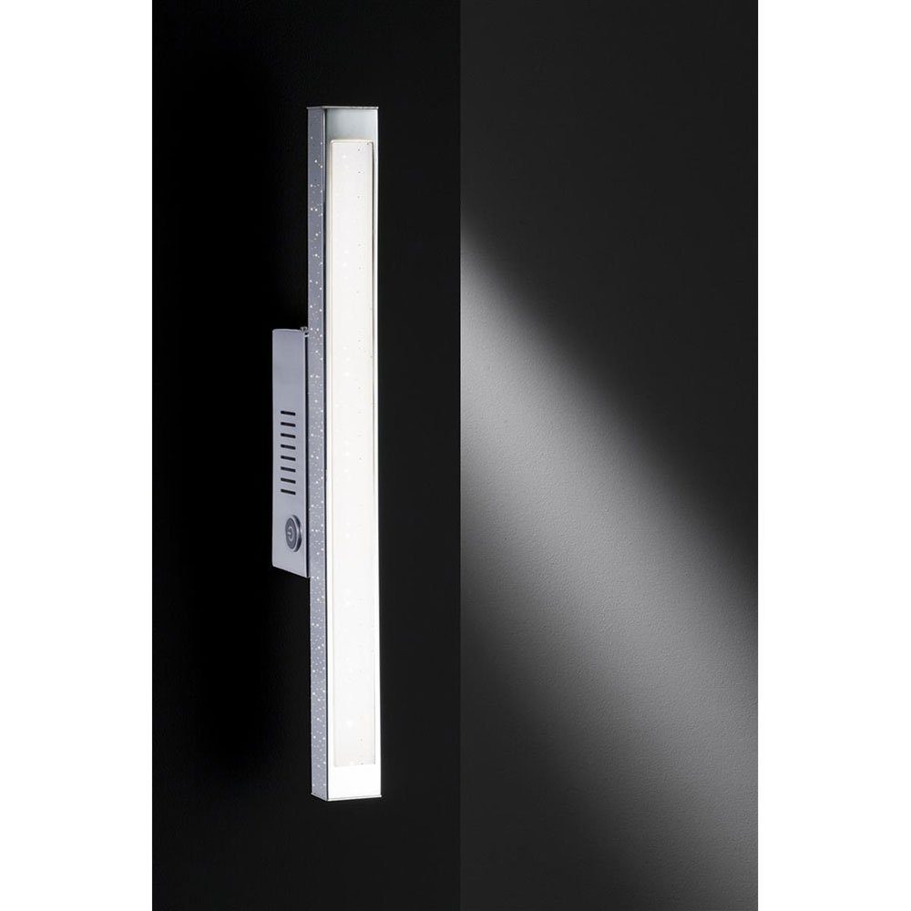 inklusive, mit Wandleuchte, WOFI modern silber LED Wandleuchte Touchdimmer Wandlampe Warmweiß, LED Wandlampe Leuchtmittel