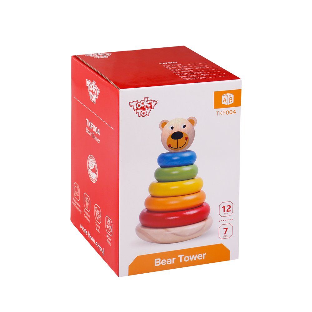 (5-tlg), Bär, Stapelturm TKF004 lustiger Stapelspaß Stapelspielzeug Tooky Toy