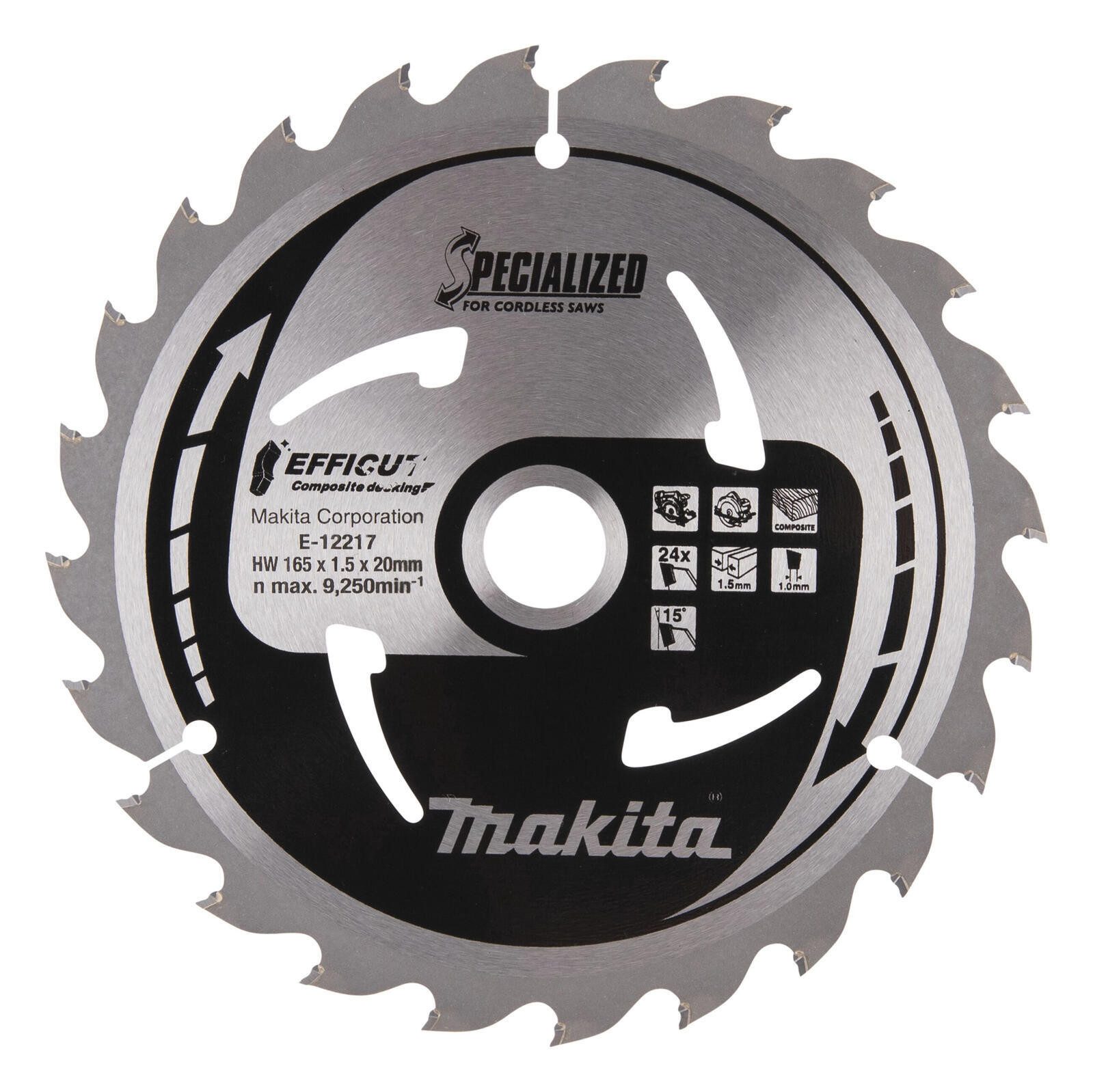 Makita Sägeblatt makita EFFICUT Sägeb165x20x24Z