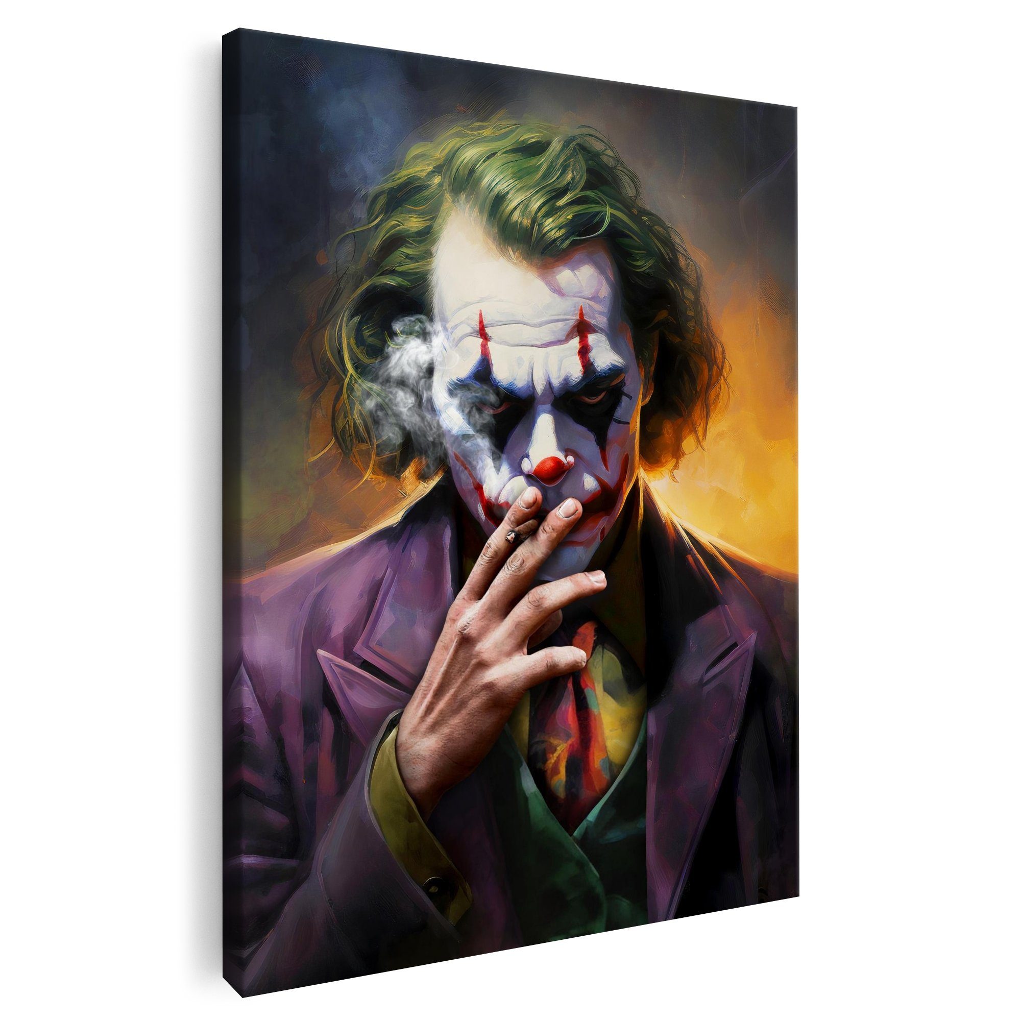 Artmazing Leinwandbild Joker, XXL Leinwand 120x80, Poster & Kunstdrucke, Celebrities, Joker Gemälde
