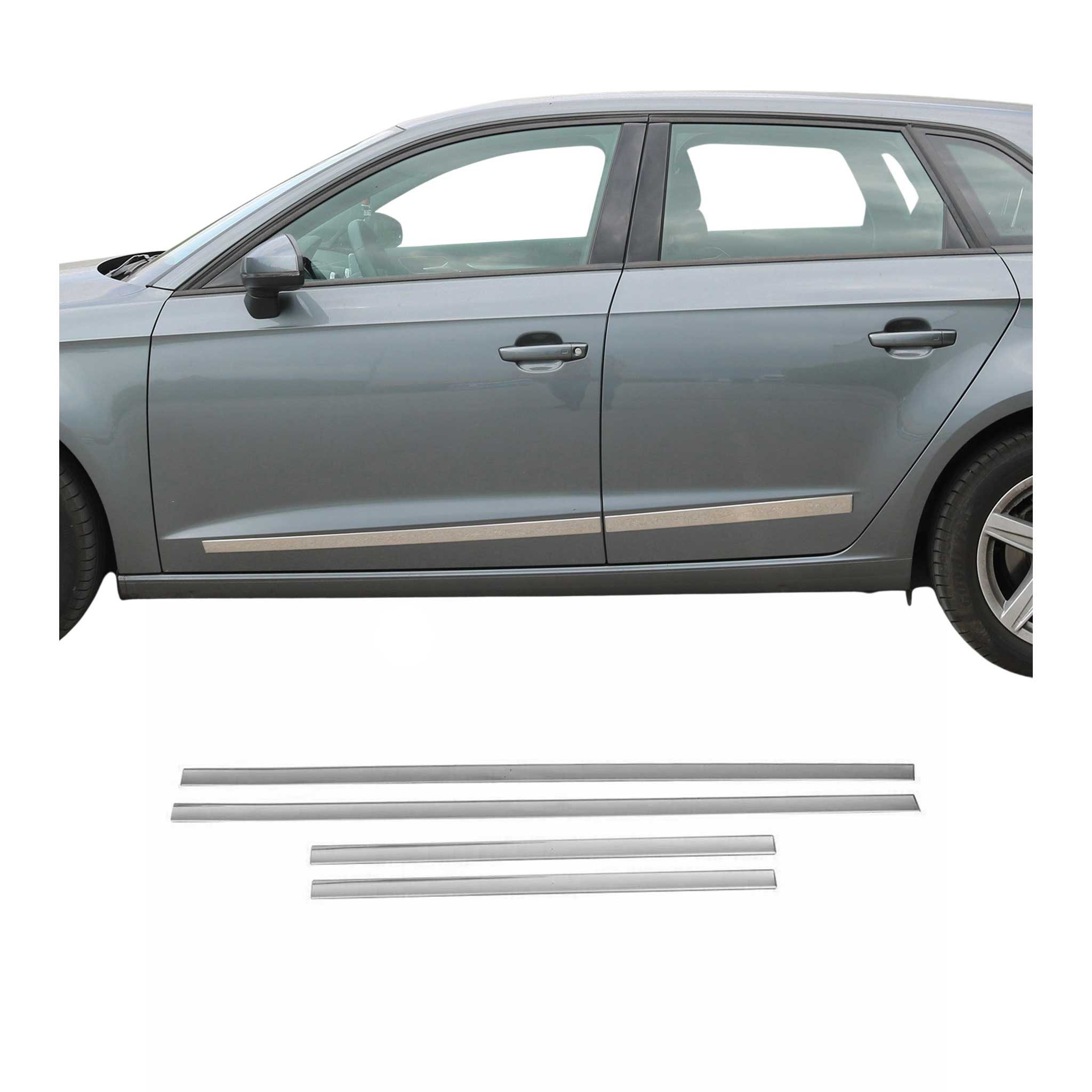 OMAC Zierleisten-Aufkleber Türleiste Seitentürleiste für Dodge Journey 2008-2025 Chrom Stahl 4x, (4tlg), Langlebig,Einfache Reinigung,Einfache Installation,Rostbeständig