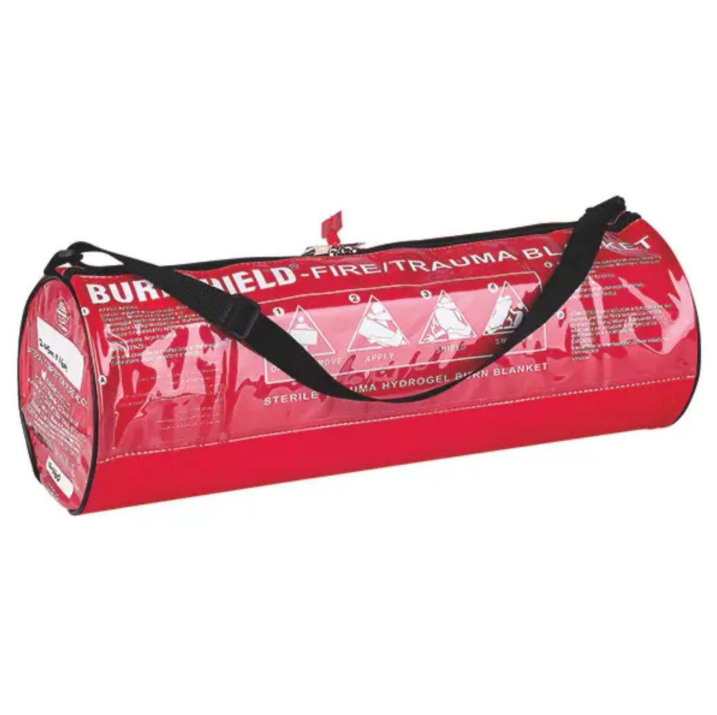 Burnshield Erste-Hilfe-Set Burnshield Rettungsdecken 120 x 160 cm, (Notfallset für Brandverletzungen, 1 St), Schützt vor Hitze, Rauch und offenen Flammen