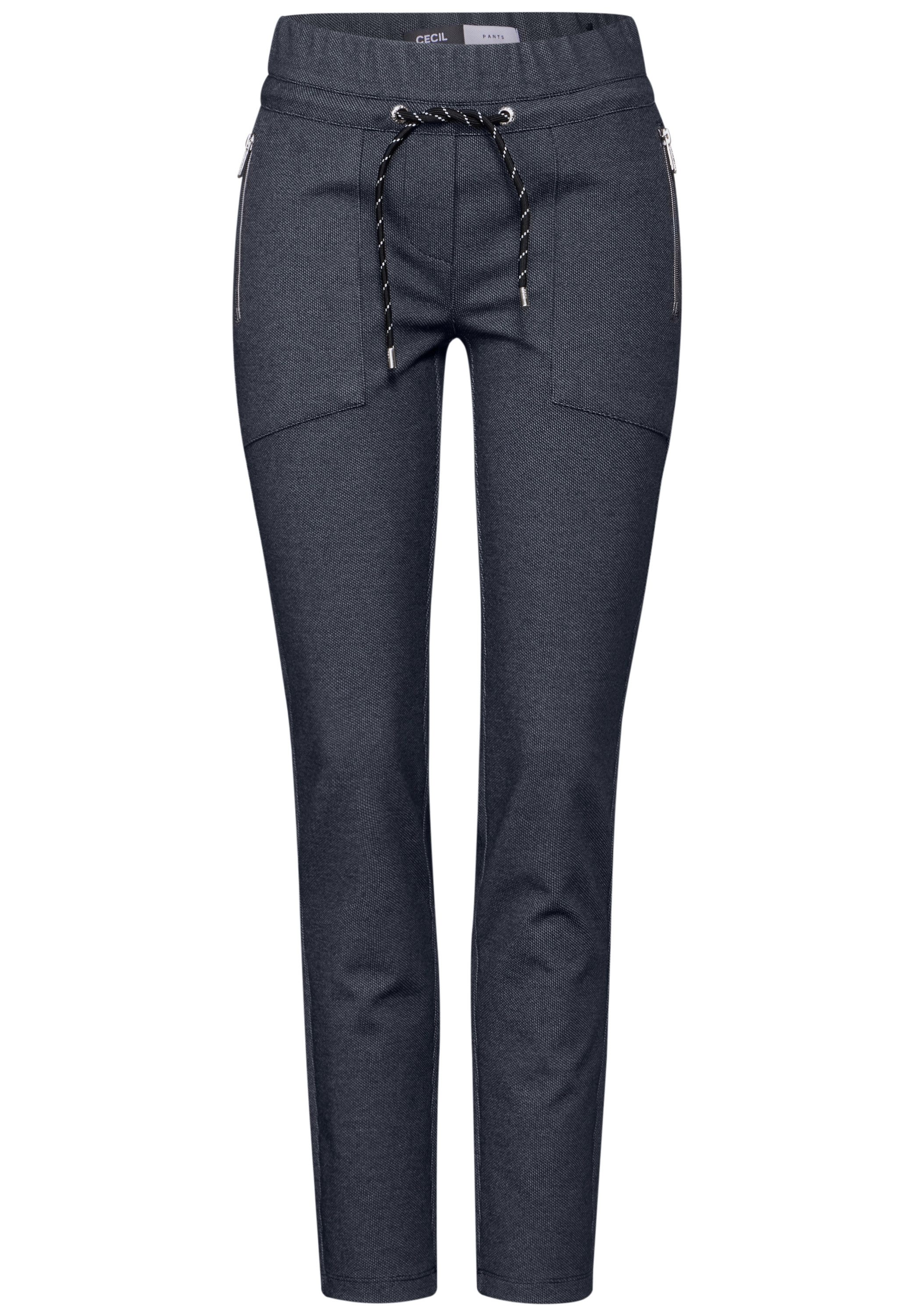 CECIL Stoffhose im elastischen Materialmix