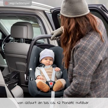 Maxi-Cosi Babyschale CabrioFix i-Size - Essential Black, bis: 12 kg, Baby Autositz ab Geburt - 12 Monate (40-75 cm) mit Sitzverkleinerer