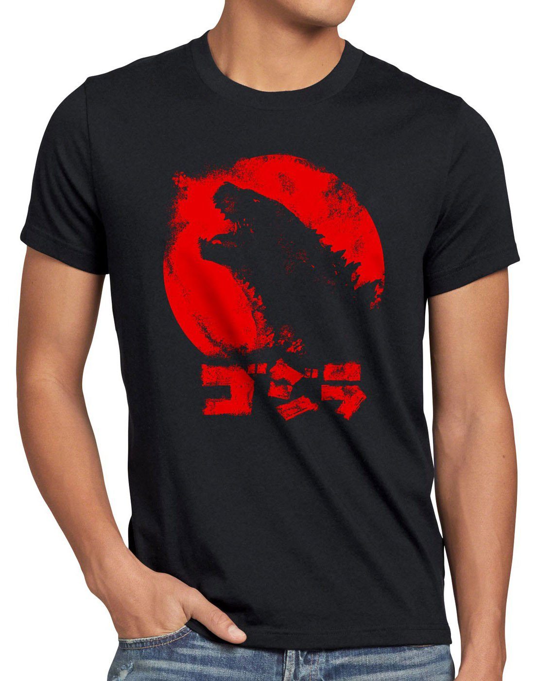 style3 Print-Shirt Herren T-Shirt Japan Monster Damen gojira nippon kaiju nippon monster tokyo japan king kong