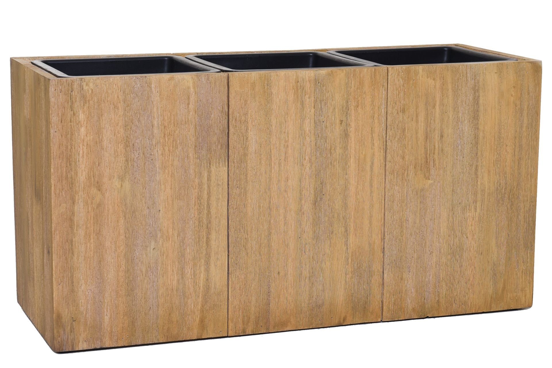 VIVANNO Pflanzkübel Pflanzkübel Pflanztrog Holz MAXI Braun - 64x25x35 cm