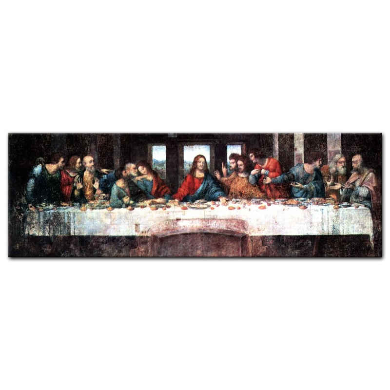 Bilderdepot24 Leinwandbild Alte Meister - Leonardo da Vinci - Das Abendmahl, Menschen