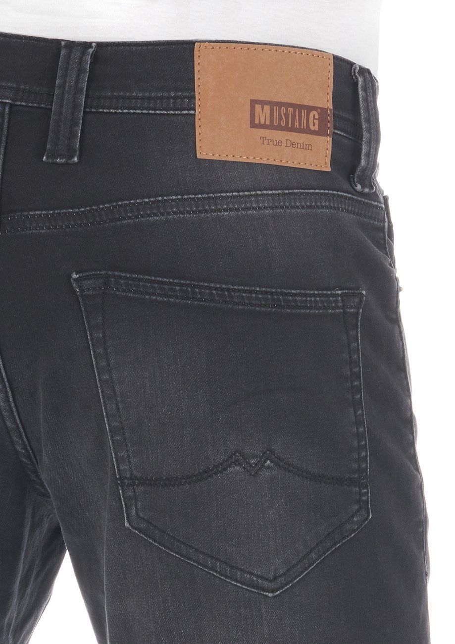 MUSTANG Tapered-fit-Jeans Herren Real Slim Fit Denim mit Black (881) Oregon Jeanshose Tapered X K Hose Stretch Denim