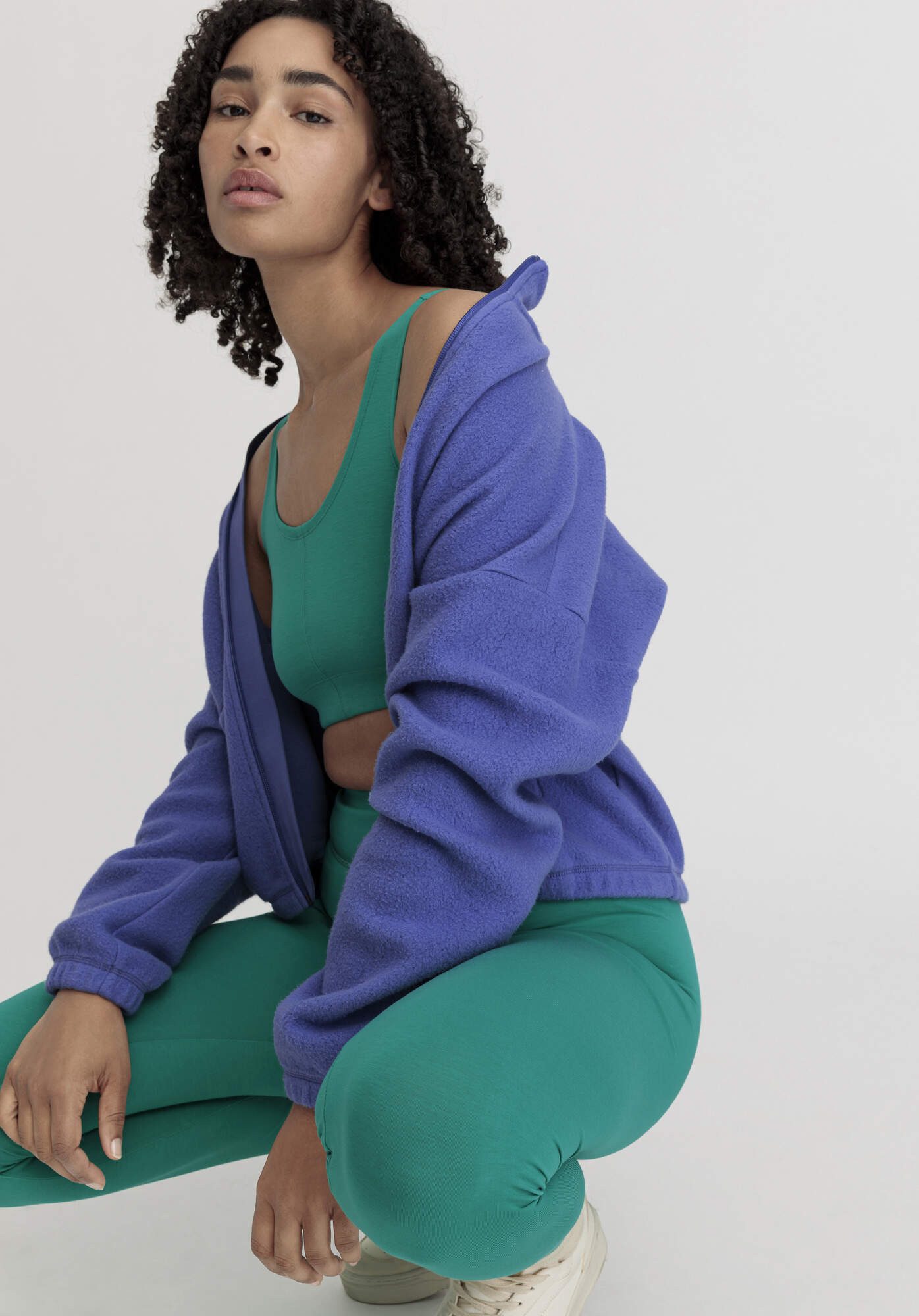 Hessnatur Fleecejacke aus reiner Bio-Baumwolle (1-St)