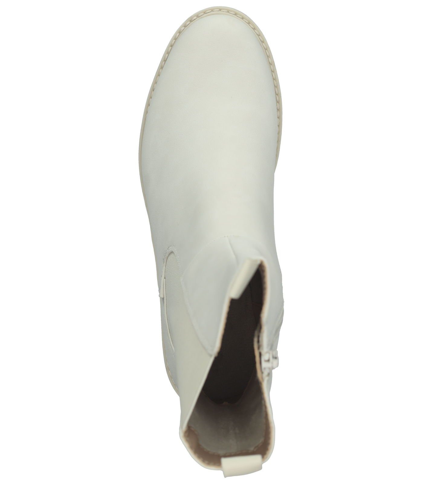 Ivory Lederimitat/Textil Stiefelette Stiefelette Jana