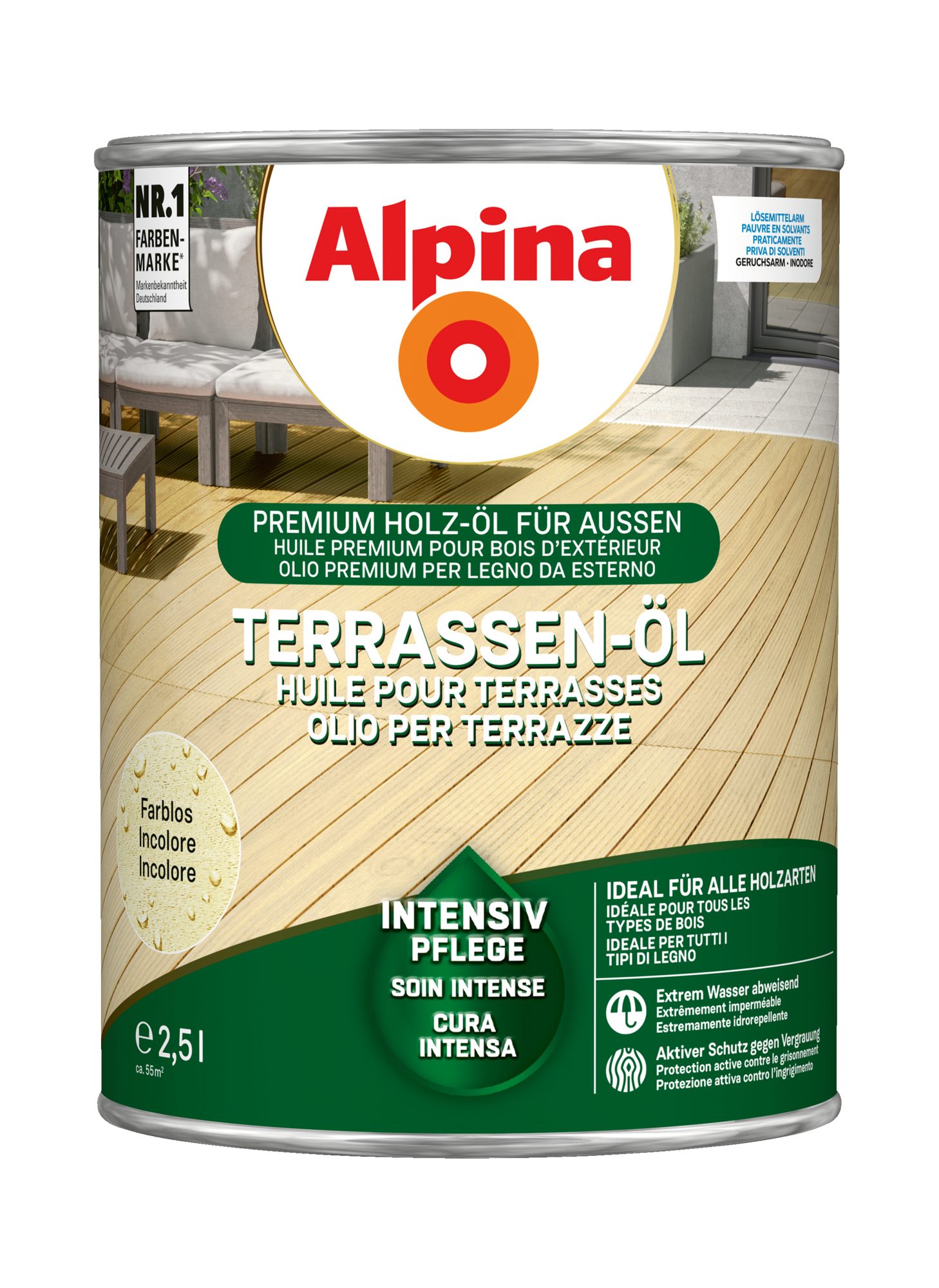 Alpina Holzöl Terrassen-Öl 2,5 Liter