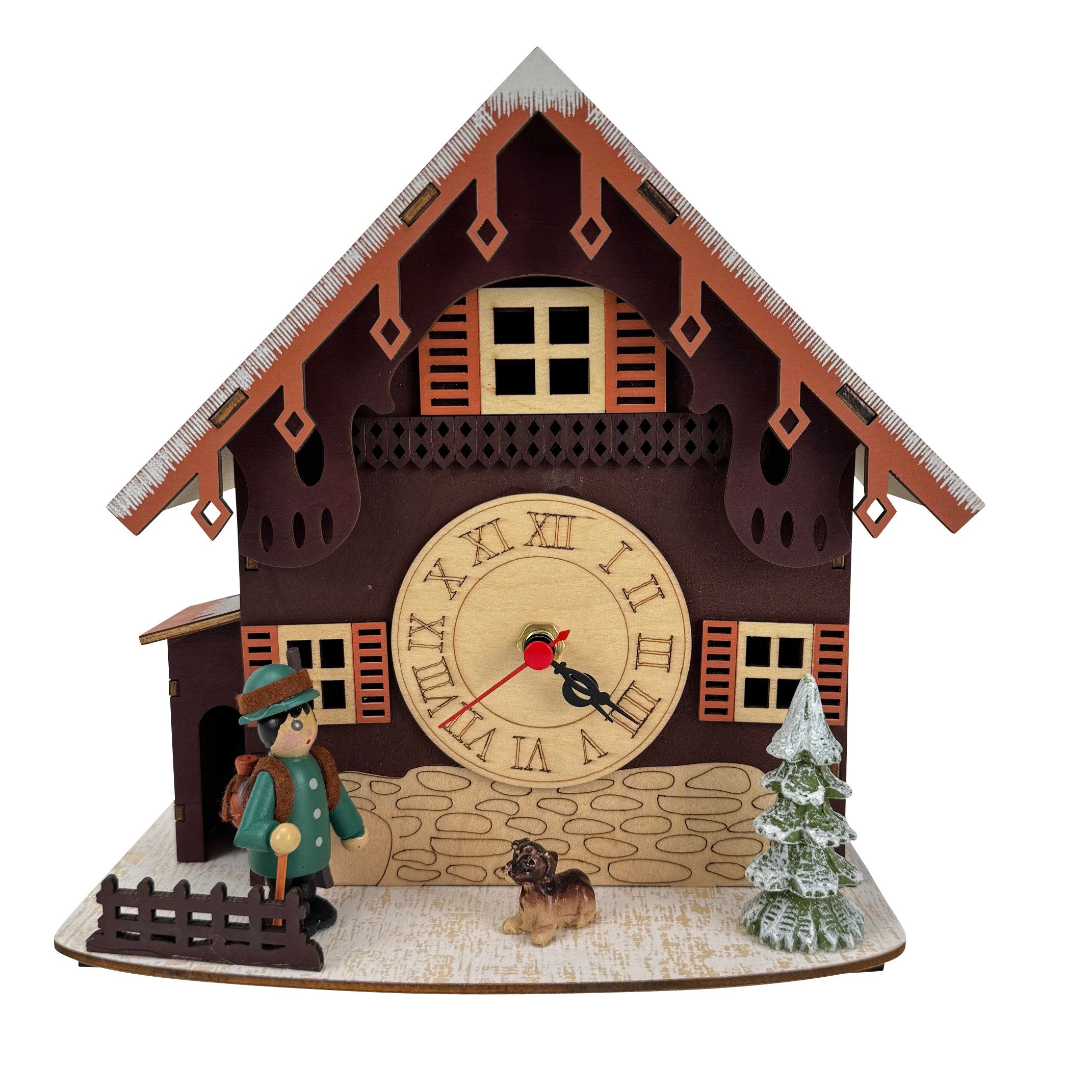 Online-Fuchs Tischuhr - winterliche Standuhr mit römischen Ziffernblatt - W günstig online kaufen