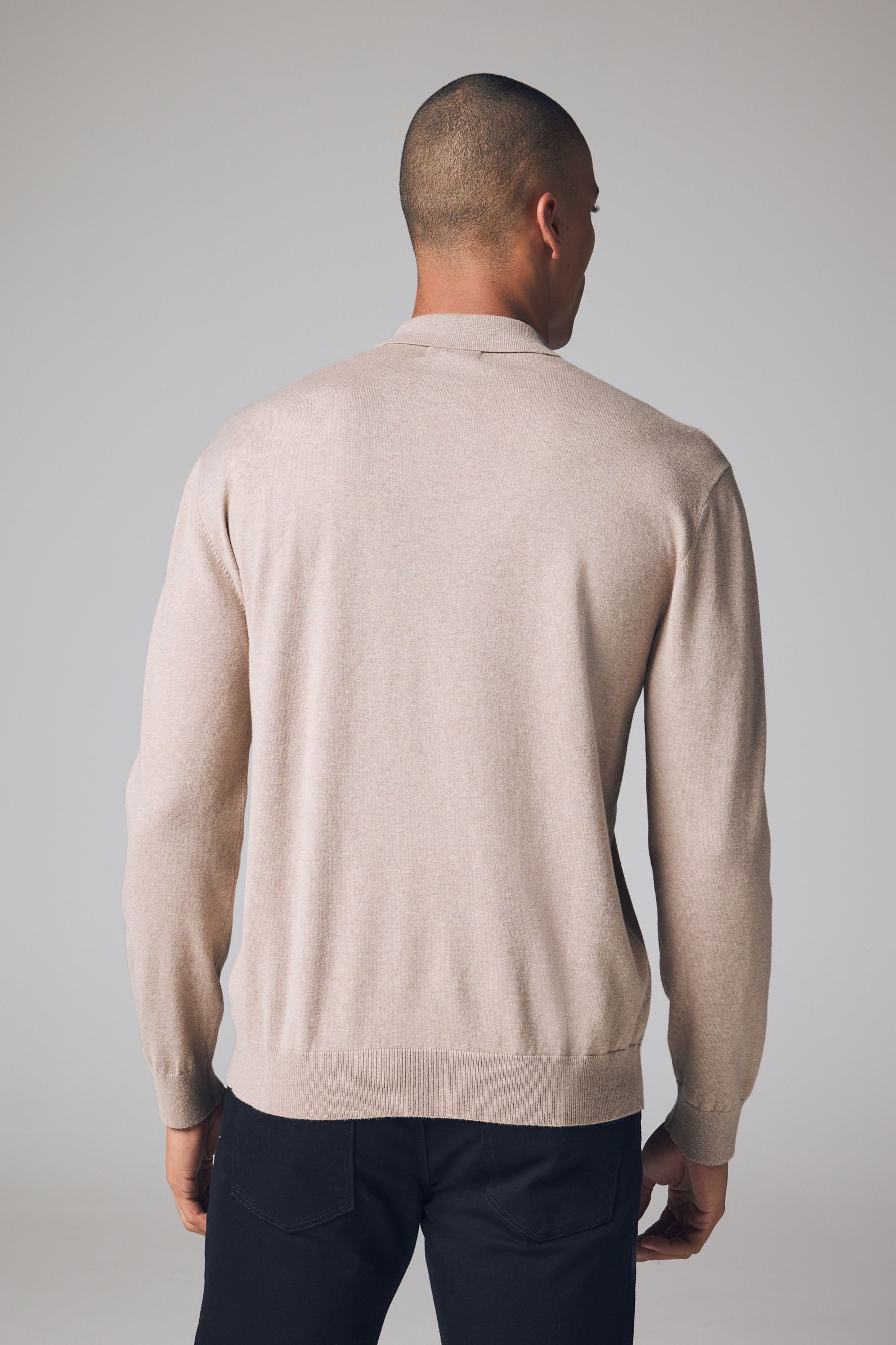Next Langarm-Poloshirt Langärmeliges Regular Fit Poloshirt günstig online kaufen