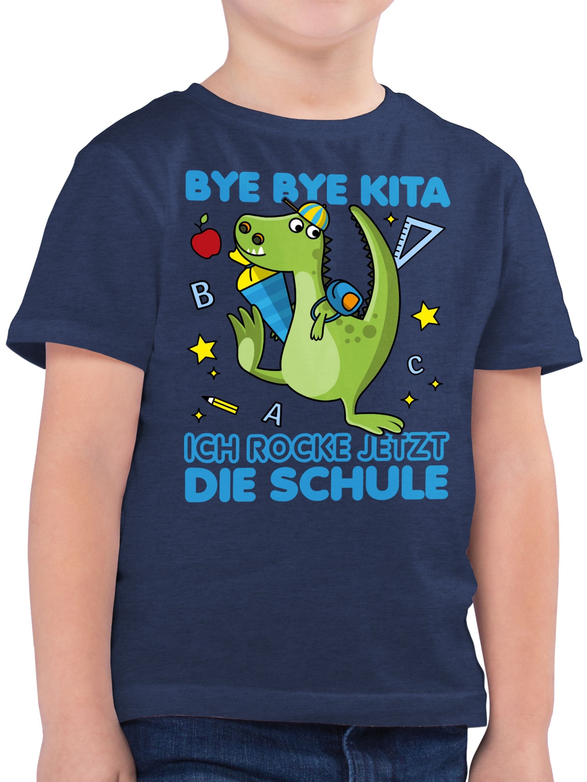 T-Shirt Bye Bye Kita ich rocke jetzt die Schule Dino Schultüte