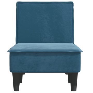 vidaXL Chaiselongue Chaiselongue Blau Samt, 1 Teile