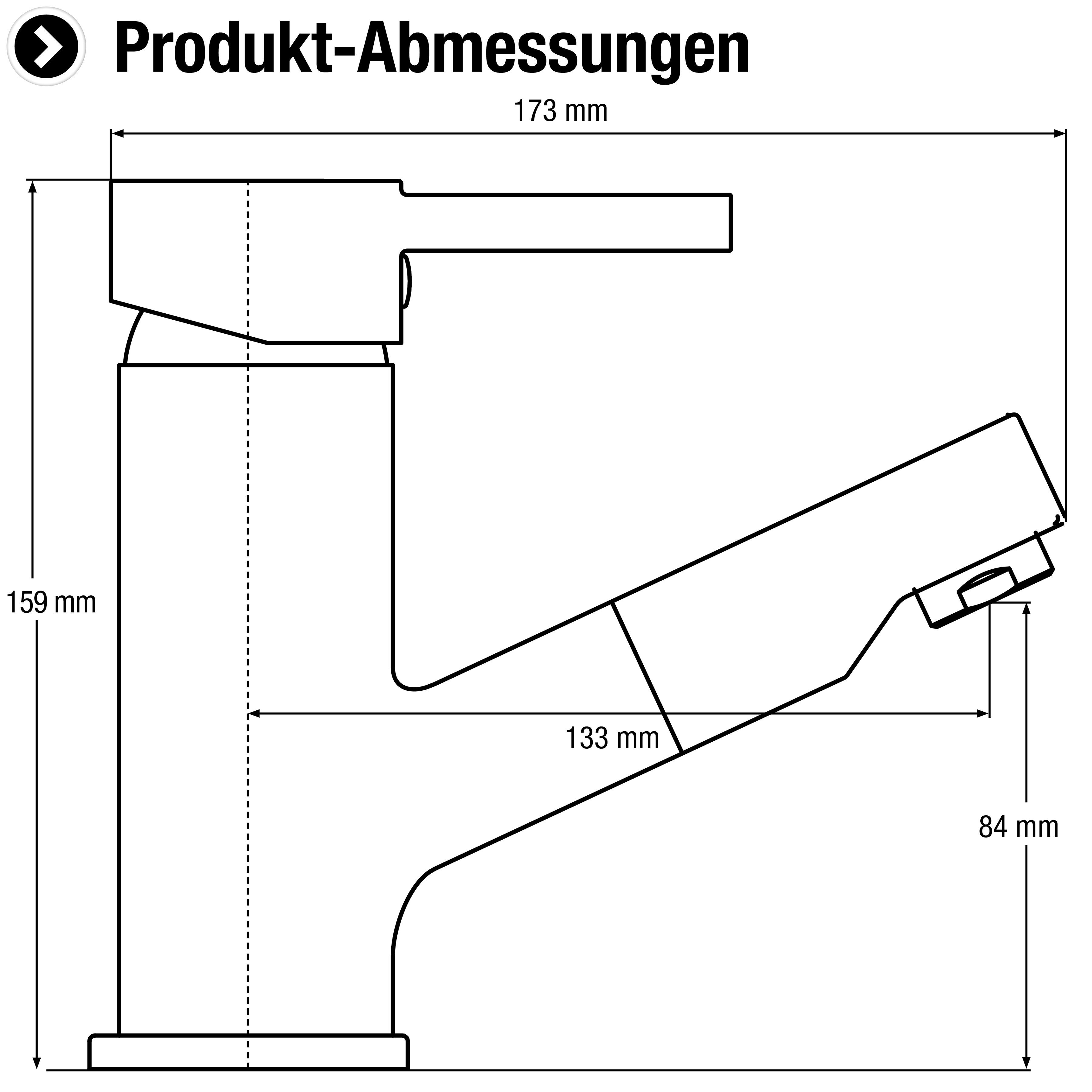 CORNAT Waschtischarmatur Fuerte HD, Messing, verchromt