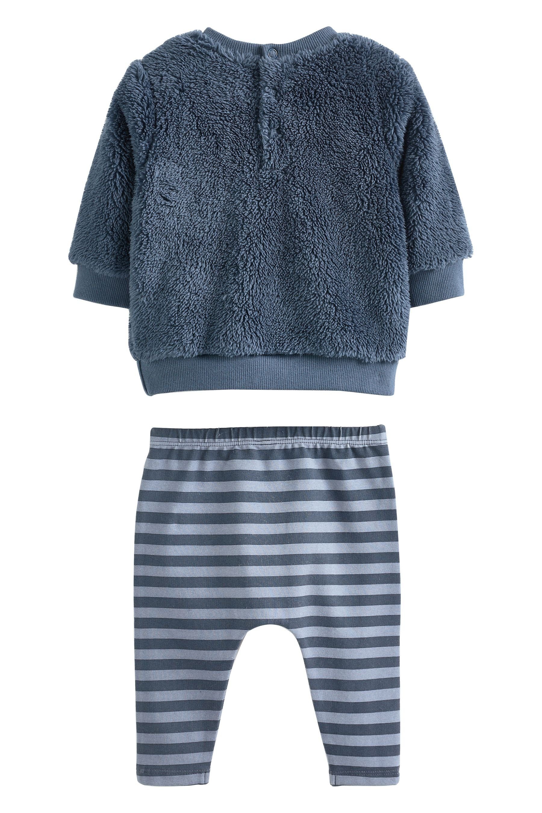 und Sweatshirt (2-tlg) Leggings Langarmshirt Baby mit Next Leggings & Fleece-Set