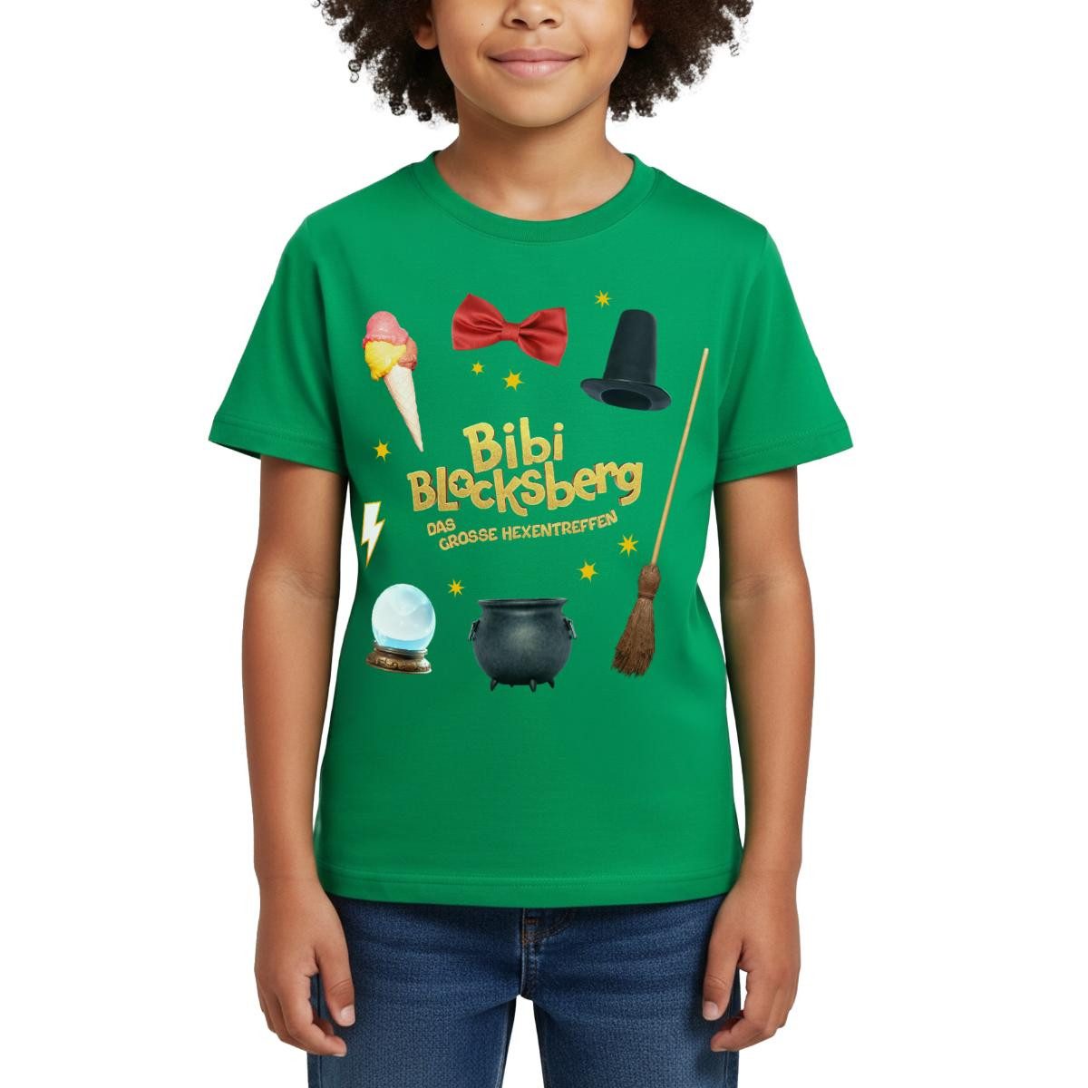 T-Shirt Bibi Blocksberg Film Mit Hexenzubehör Und Logo Kinder T-Shirt