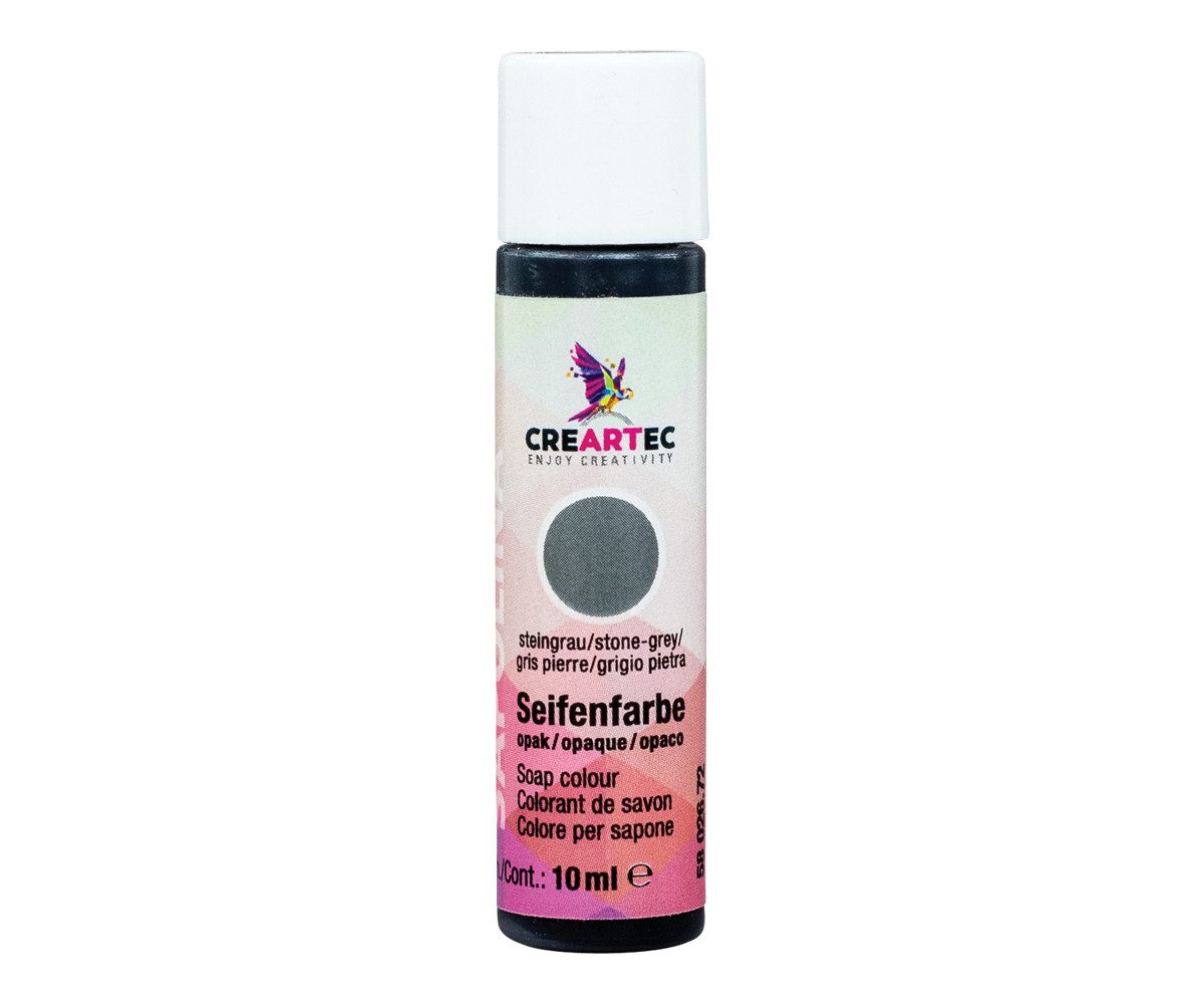 CREARTEC Farbpigment Sapolina Seifenfarbe - Steingrau Opak - 10ml - ideal für Geschenke, für DIY-Seifen, Einzelstücke und dekorative Seifen - Made in Germany