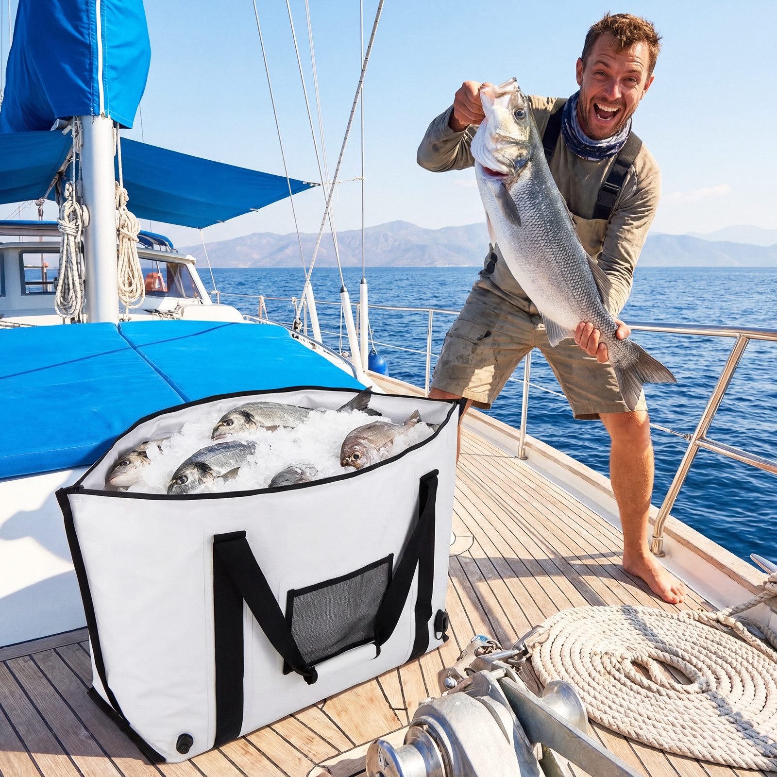 COSTWAY Kühltasche, klein, tragbare wasserdichte isolierte Angeltaschen