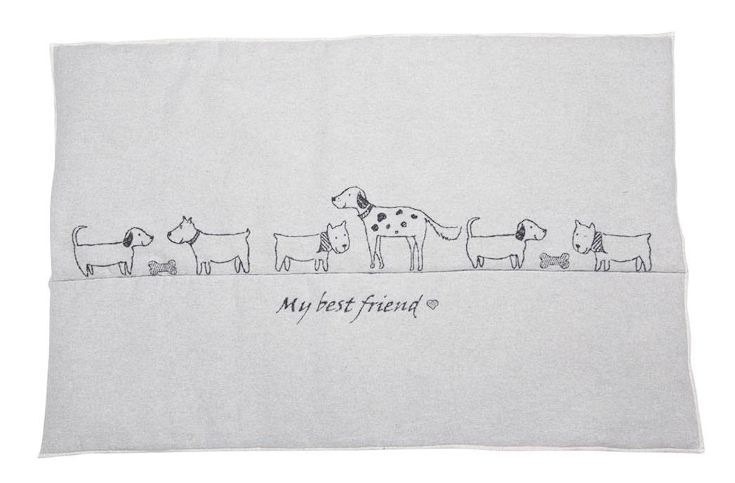 DAVID FUSSENEGGER Hundematte 'my best friend' 80 x 120 cm Filz - Grau