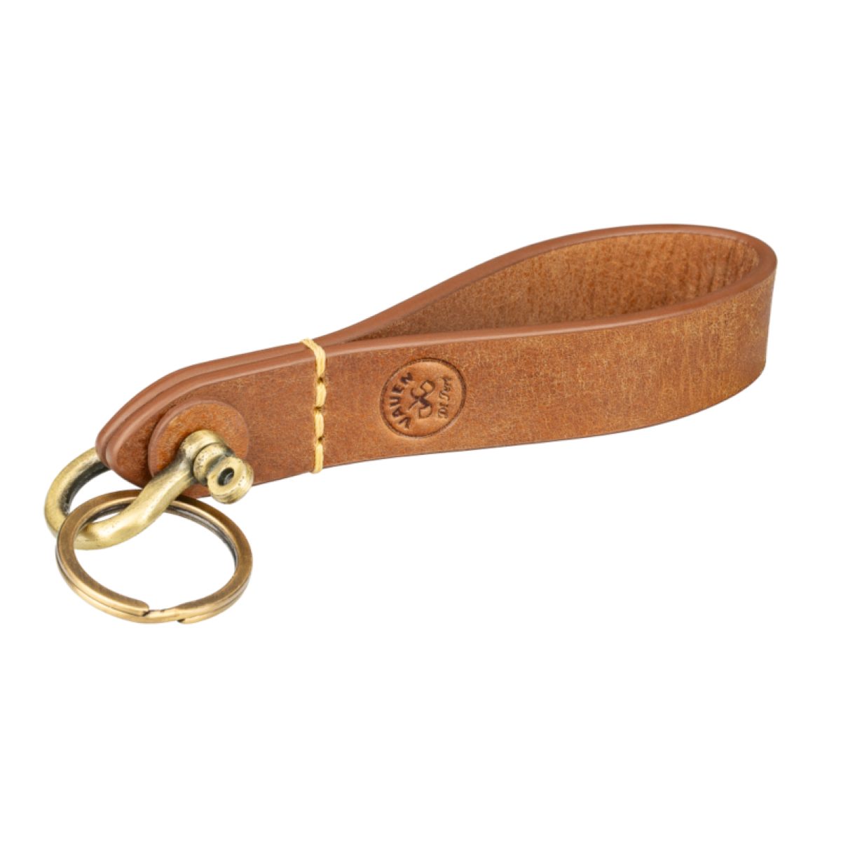 VAUEN Schlüsselanhänger aus braunem Leder mit Metallring & Pfeifenständer für unterwegs, aus Leder, Vauen Neuheit 2026