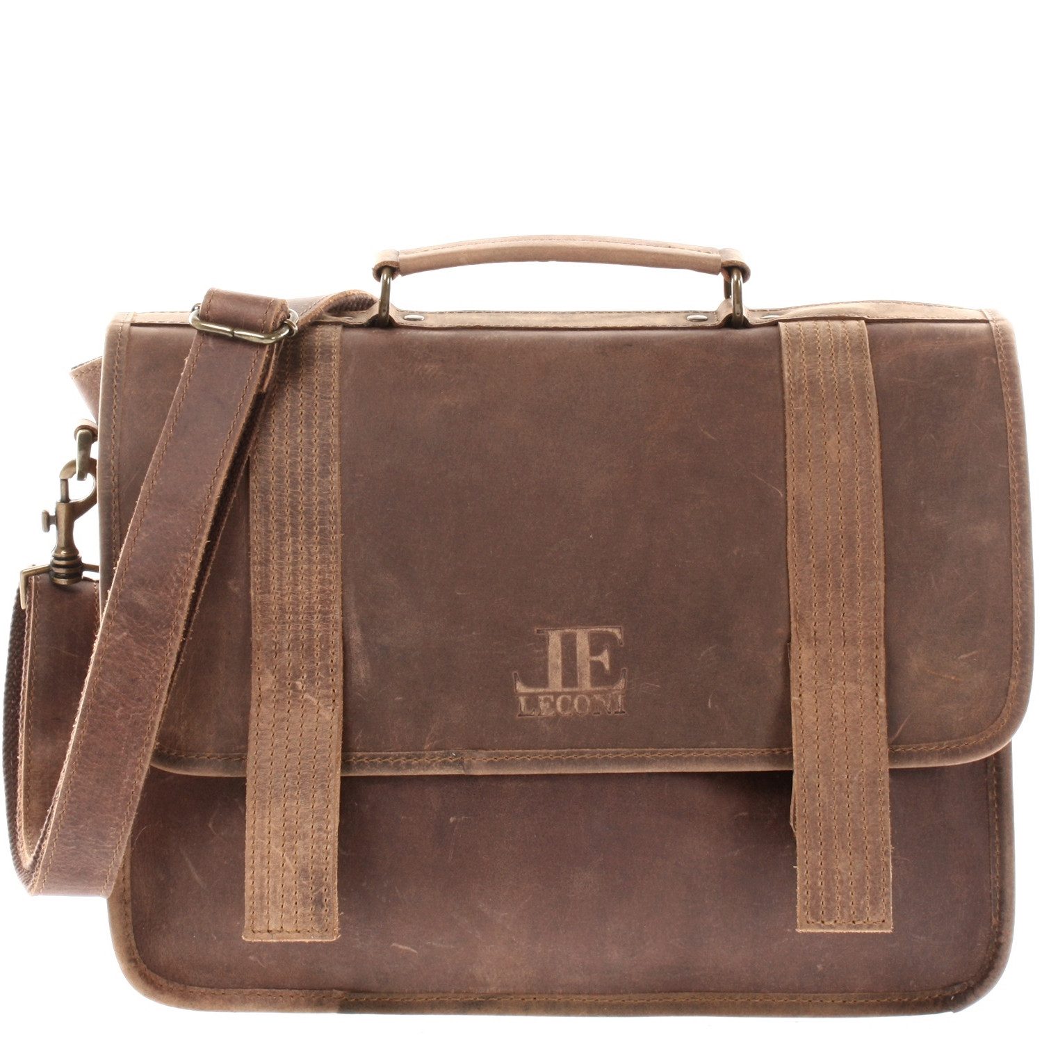 Aktentasche Aktentasche Lehrertasche DIN A4 Damen Herren Bag Leder LE3043