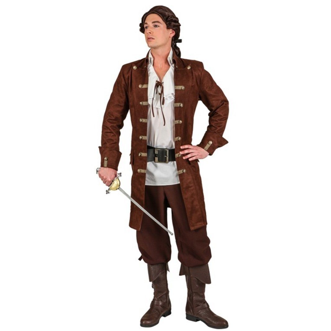Piraten-Kostüm Braune Jacke für Herren