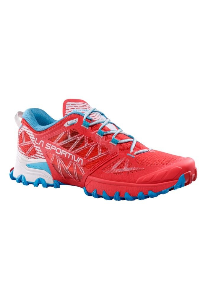 Trail-Laufschuhe Bushido III rot/weiss/blau Damen Wanderschuh