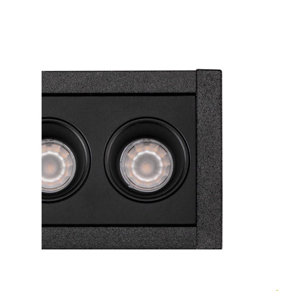 SLV Einbauleuchte LED Deckeneinbauleuchte Milandos in Schwarz 8W 2080lm 4-flammig 3000K, LED
