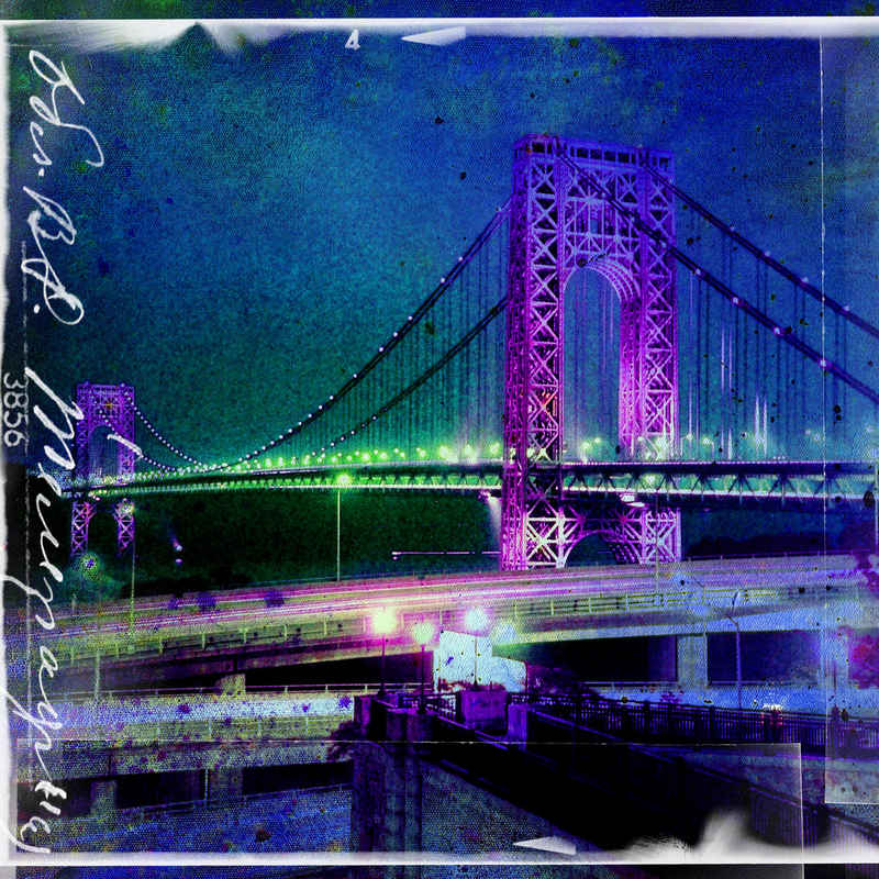 queence Acrylglasbild George Wahington Bridge, New York, NYC, Brücke, Brücke, Inkl. rückseitiger, vormontierter Aufhängung