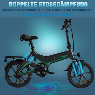 HITWAY E-Bike, Elektrofahrrad 16" 36V/7.8Ah 250W 35-70km Klappräder