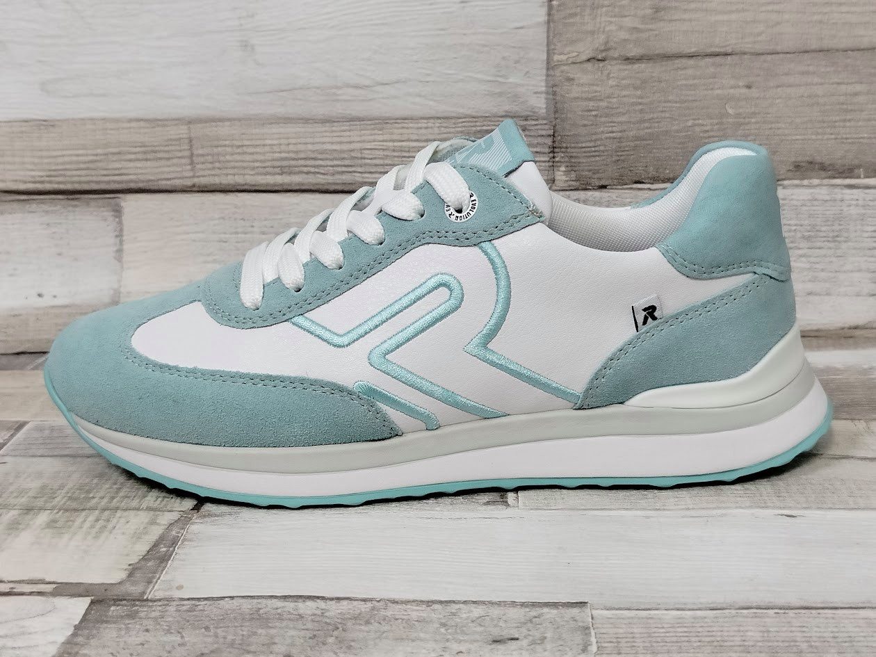 Rieker Rieker Sneakers weiss/hellblau zum Schnüren 38 Ballerina
