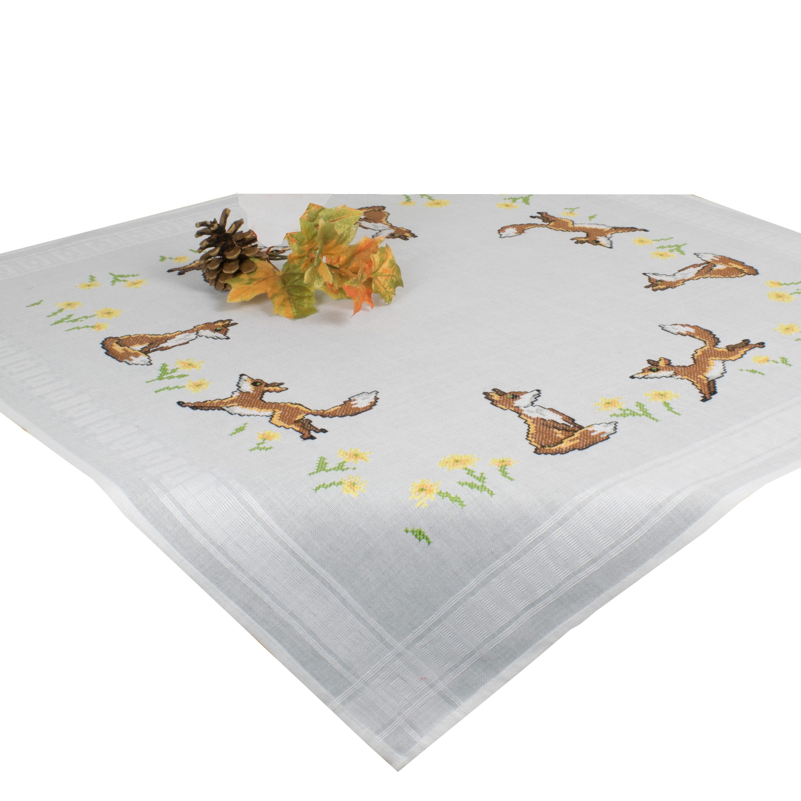 Delindo Lifestyle Kreativset Handarbeits-Stickpackung - Sticken im Kreuzstich - Herbst-Motive, (1-tlg), Stickentechnik: Kreuzstich