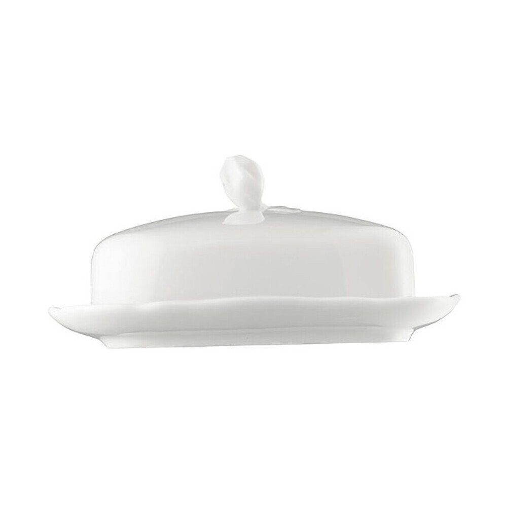 Hutschenreuther Butterdose Butterdose Maria Theresia Weiss, Porzellan, Butterdose Maria Theresia Weiss, Ø19,7cm, Porzellan