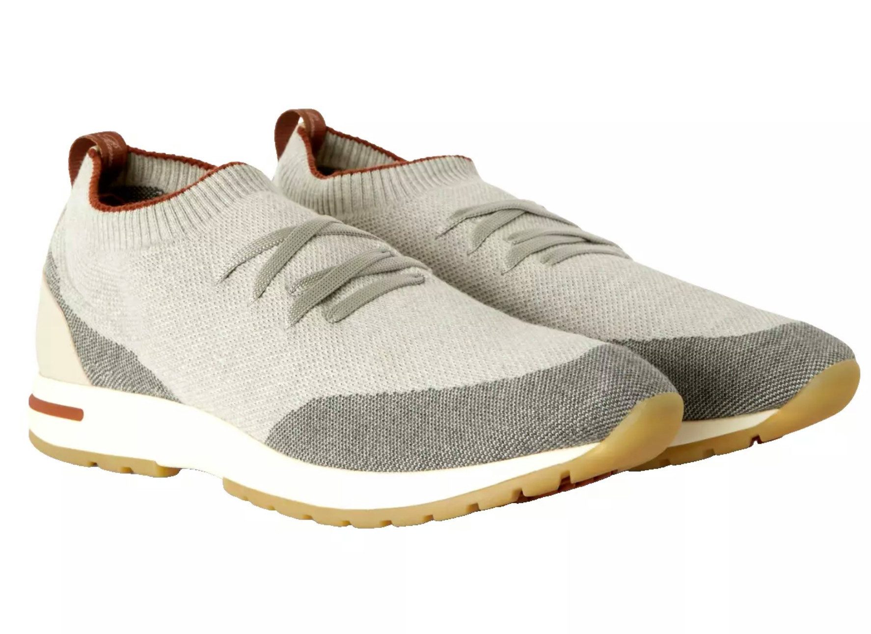 Loro Piana 360 Flexy Walk Leder-Details Wish® Wolle Schuhe Sneaker Wish®-Wolle, Doppel-Lagen-Stricktechnik, Elastischer Bund