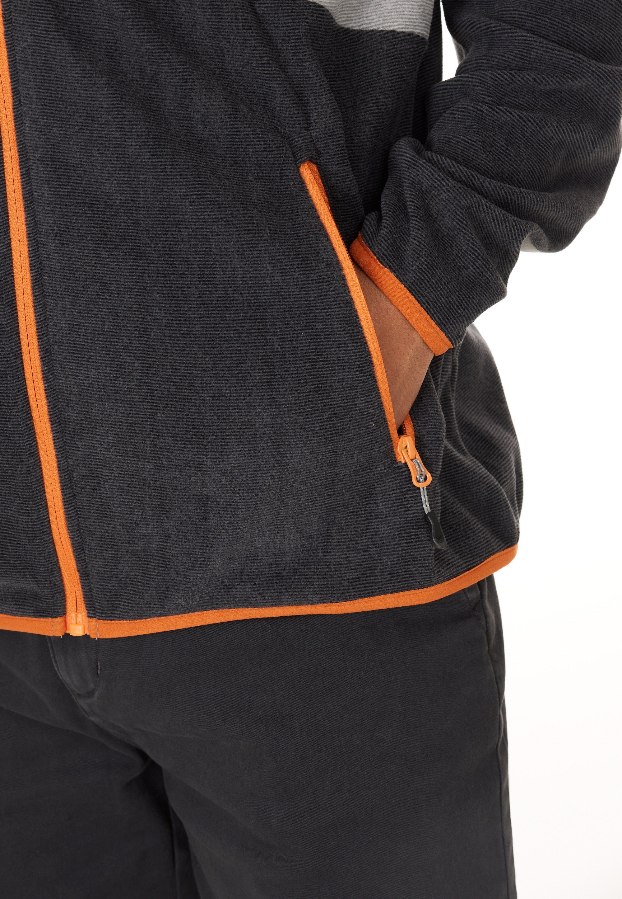 Reißverschlusstaschen mit grau Greyson Fleecejacke praktischen WHISTLER