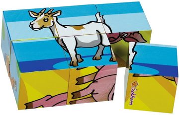 Eichhorn Puzzle 6 Teile Kinder Würfel Puzzle Holz Tiermotive 100005481, 6 Puzzleteile